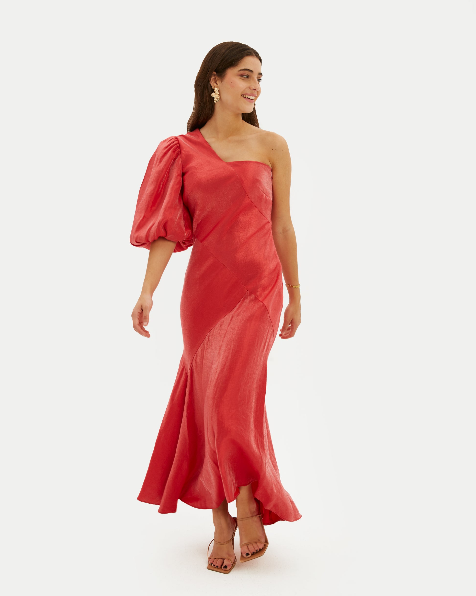 vestido midi, vestido rojo, vestido boda, vestido invitada, invitadísima