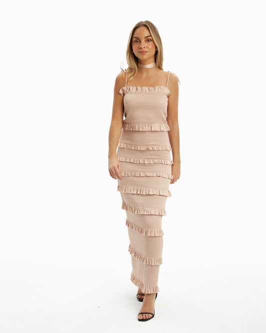 V Champan Studios - Vestido Midi Rose