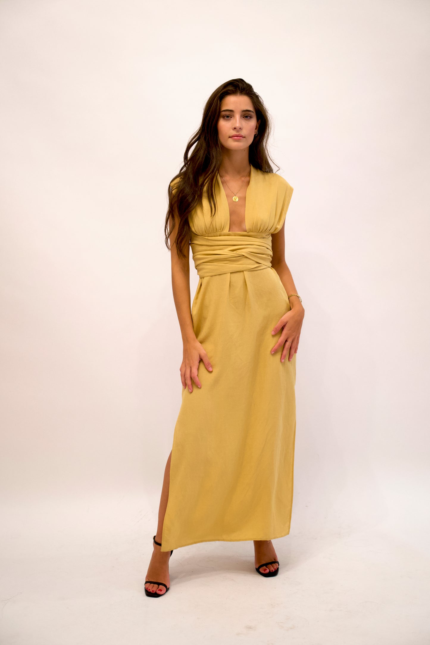 Name the brand - Vestido Midi Mustard